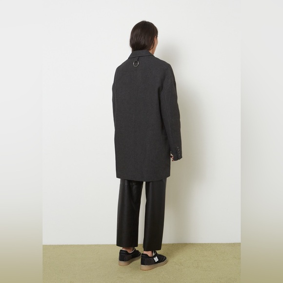 Tibi Wool Viscose Car Coat - Dark Heather - Picture 8 of 9